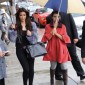 Kim and Kourtney Kardashian Brave the Rain in Beverly Hills