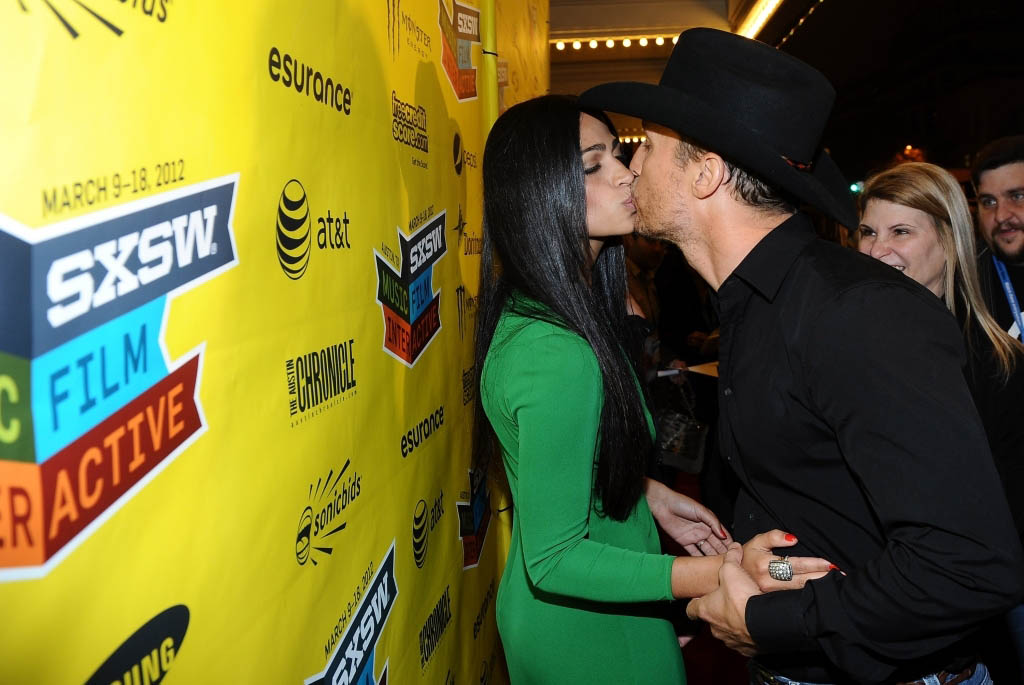 Matthew McConaughey kissing Camila