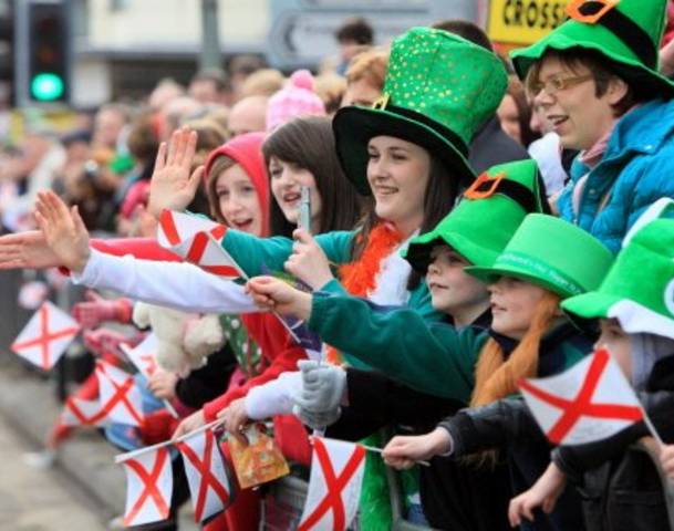 500,000 people gathered near central Dublin for the St. Patrick's Day parade