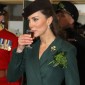 The Duchess of Cambridge wears the Queen Mother's shamrock brooch