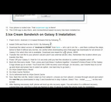 How to Install Android 4.0 Ice Cream Sandwich on Galaxy S-i9000