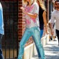 Miranda Kerr Does a Photo Shoot in a Blond Wig in NYC