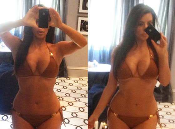 Kim Kardashian Tweets Sexy Unretouched Bikini Pics